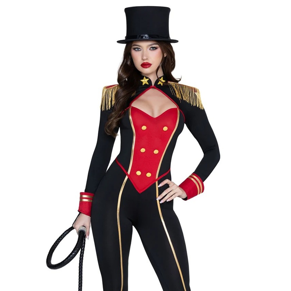 Leg Avenue - Commanding Ringmaster Catsuit Kostuum - Multicolours